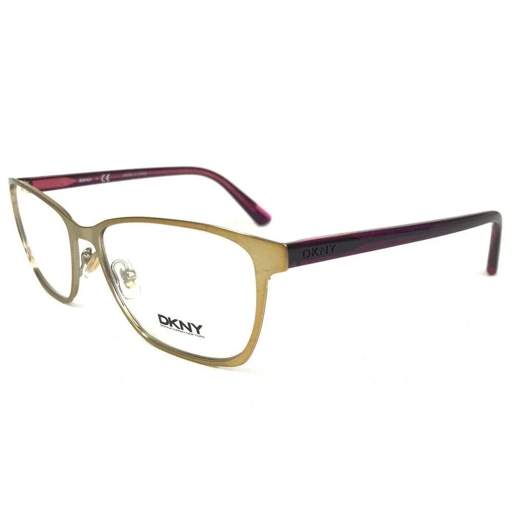 DKNY Eyeglasses Frames DY5650 1223 Burgundy Red Gold Cat Eye Full Rim 53-16-140